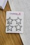 Set of 4 Silver Star Snap Hair Clips - Colorful Girls' Star Snap Side Hair Clips