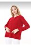 Women's V-Neck Patterned Knitwear Sweater - 3