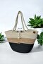 Natural Jute Straw Beach Bag-Button Special Series Bag 3 Colors