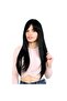 Fiber Synthetic Long Straight Bangs Wig - Black