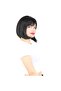 Fiber Synthetic Wig with Blunt Bangs - Black - 2