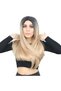 Ombre Black Honey Foam Fiber Synthetic Long Wig
