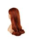Long Wavy Fiber Synthetic Wig with Bangs - Copper - 3