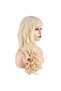 Long Fiber Synthetic Wig with Wavy Rivets - Platinum - 2