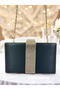 Black Color Satin Rosegold Stone Women's Evening Dress Bag Evening Bag - 4
