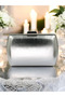 Silver Gray Lame Wrinkled Skin Leather Metallic Color Chain Strap Evening Dress Bag - 2
