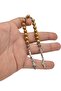 Natural Stone Gold Hematite Zaza Rosary with Silver Color Combination