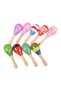 Colorful Wooden Maracas - Rattle Tamtam Winter Winter Kids Baby Shaking Toy - 3