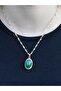 Natural Stone Green Agate Natural Stone Women's Chain Necklace Euk4Ya2