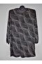 Women's Brown Long Sleeve Crew Neck Elastic Wrist Lizy Oval Hem Tunic - 4