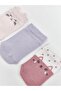 LCW baby Printed Baby Girl Booties Socks 3-Piece - 2