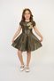 Girls' Ribbon Detail Short Sleeve Gold Yellow Gold Dress 23 April 29 October Show Outfit