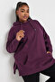 Plus Size Soft Textured Hooded Long Sleeve Pocket Sweatshirt 126622