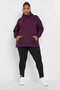 Plus Size Soft Textured Hooded Long Sleeve Pocket Sweatshirt 126622 - 2