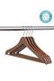 12 Pieces - Wooden Look Plastic A Quality Brown Clothes Hangers - 2