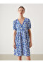 Nevavm V-Neck Floral Dress with a Difference - 2