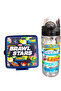 Licensed 500ml Water Bottle and Four Compartment Nutrition Bowl Set Ddcq 249662 - 2