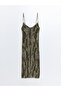 Esvab • Modern & Distinctive Draped Roba Collar Embroidered Rope Strap Dress - 7