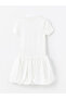 Lcw Vision White Polo Neck Plain Short Sleeve Knitwear Dress - 6