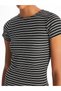 LCW Crew Neck Striped Short Sleeve Women's Bodycon Dress - 3
