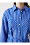 Nevavm Shirt Collar Striped Poplin Dress with a Difference - 3