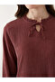 Nevavm Contrast Collar Textured Dress - 3