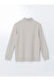 Lcwaikiki Men's Classic Beige Stand Collar Long Sleeve Sweatshirt - 3