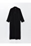 Black Shirt Collar Women's Top Coat - 5