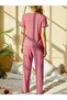 Seasonal Bow Detailed Cotton Pajamas Set - 6