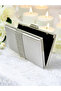 Silver Color Satin Silver Stone Women's Evening Dress Bag Evening Bag - 3