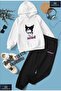 Hooded Children's "Kuromi Ojinal" Printed Tracksuit Set