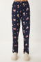 Patterned Velvet Textured Knitted Pajama Set Dark Blue Lfp0002 - 6