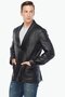 Morazzi Genuine Lambskin Men's Blazer Jacket Black - 7