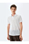 Short Sleeve Semi Sheer Regular Fit Polo Neck T-Shirt - 3