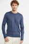 Erkek Sıfır Yaka Basic Triko Kazak - Indigo - 3