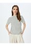 Slim Fit Crew Neck Short Sleeve Striped T-Shirt - 2