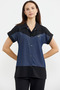 Denim Look Double Color Set - Black - 3