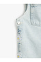 Cotton Pocket Detailed Strappy Denim Salopet Jumpsuit - 4