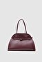 Monets Belt Detailed Shoulder Bag Claret Red