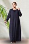 Women's Plus Size Square Neck Hijab Dress - 7