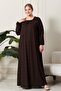 Women's Plus Size Square Neck Hijab Dress - 7
