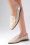 Nora Beige Women's Loafer - Casual Flat Shoes - 5