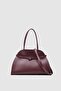 Monets Belt Detailed Shoulder Bag Claret Red - 5