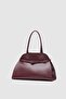 Monets Belt Detailed Shoulder Bag Claret Red - 2