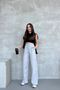 Women's Transitional Loose Wide-Leg High-Waist Gray Sweatpants - 2