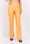 Women Slim Leg Solid Straight Pants, Orange