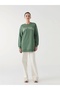 Lcw Modest Green Crew Neck New York Printed Women's Thick Sweatshirt Tunic - 2