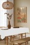Table Cloth - Velvet Textured Series White Carefree (Stain Resistant and Wrinkle Resistant) Tablecloth