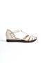 Genuine Leather Handmade Cream Casual Women's Sandals - 2