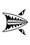 Shark Tooth Sticker A+Quality 20 X 18 cm Durable